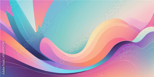 Abstract colorful background with flowing waves