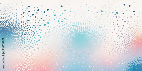 Abstract colorful halftone background with blue winter snowflakes and bright shiny star pattern digital design wallpaper illustration