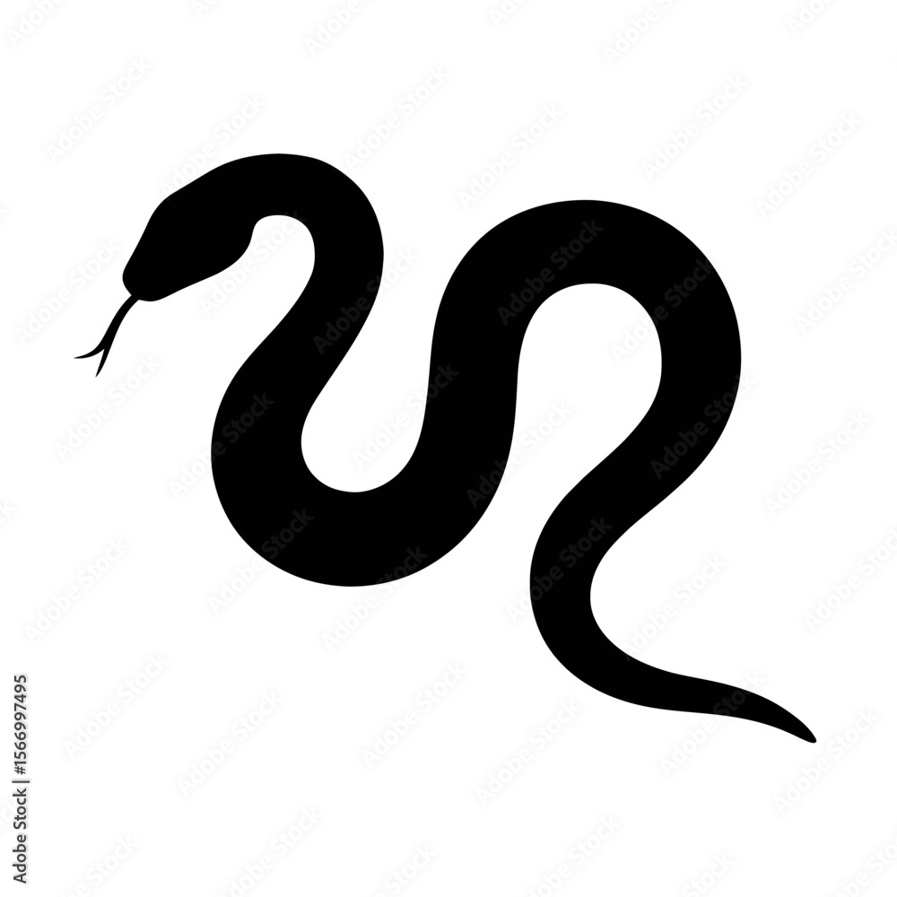Design a black silhouette of a Anaconda white background clean vector shape Design a black silhouette of a Anaconda white background clean vector shape