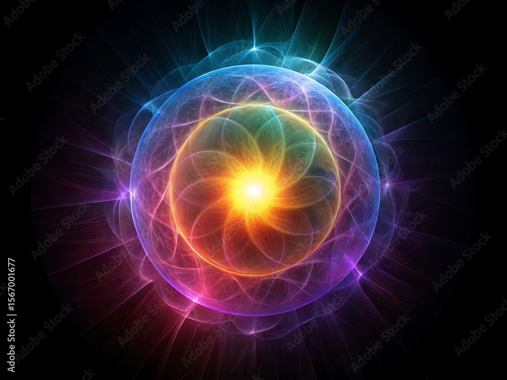 Obraz premium plasma ball in a dark blue
