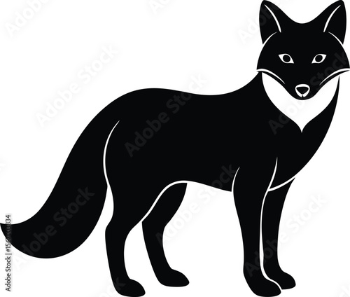 arctic fox on white background.eps