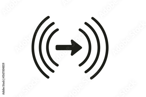 Doppler Effect Concept Icon with Motion Waves