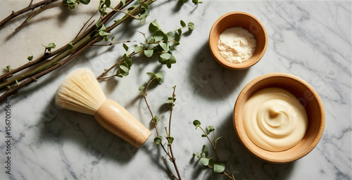 Wallpaper Mural Eco-Friendly Cosmetics on Grey Stone Surface Torontodigital.ca