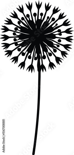 Wallpaper Mural dandelion on white background.eps Torontodigital.ca