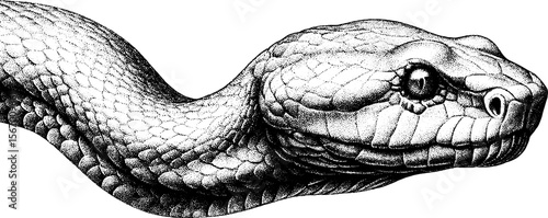 Dreamlike serpent in vintage style for creative designs