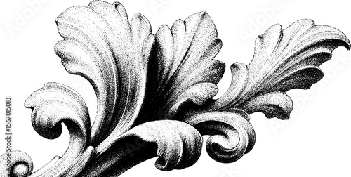 Ornate scrolls and volute spirals - vintage decorative design for art and craft