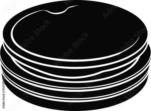 pancake on white background.eps