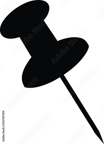 pushpin on white background.eps