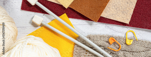 Threads in reels. Colored bobbins for embroidery knitting hobby accessories creativity.