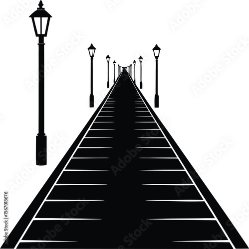 sidewalk on white background.eps