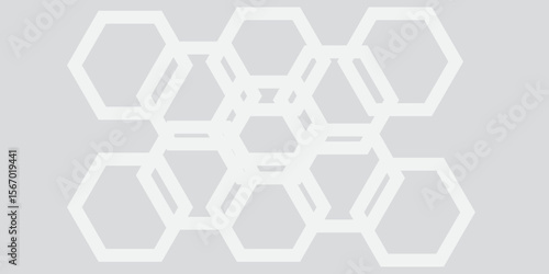 Abstract geometric background with a seamless blue hexagon pattern and 3D digital honeycomb structure