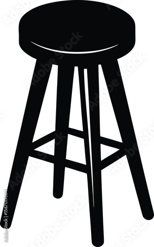 stool on white background.eps