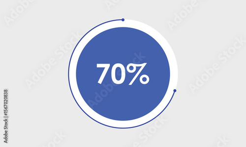 Wallpaper Mural vector pie chart. 70% pie chart. 70 percent  graph chart. pie chart illustration. business graph Torontodigital.ca