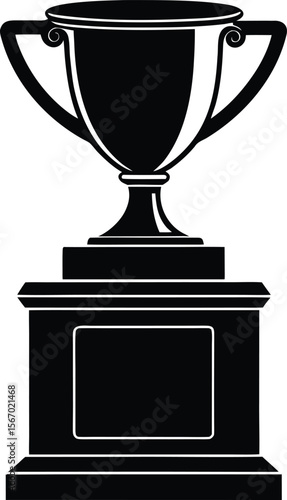 trophy case on white background.eps