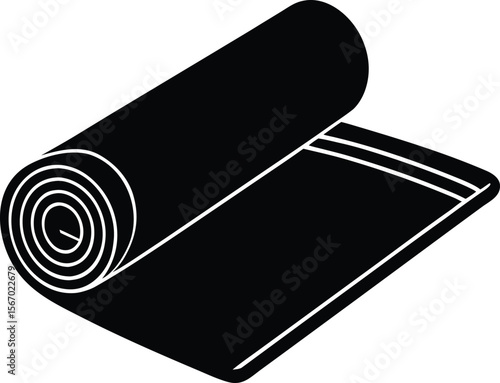 yoga mat on white background.eps