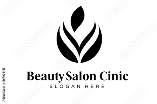 Elegant organic shape is perfect for spa branding, wellness center mark, or natural product emblem needing an abstract design.