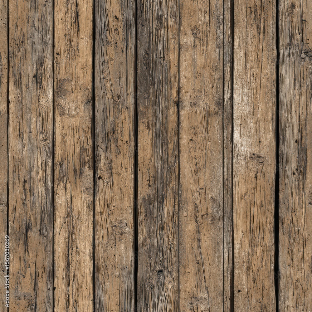Fototapeta premium Rough aged wood wall with heavy dark grain texture