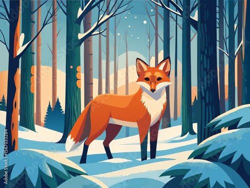 fox in the snow