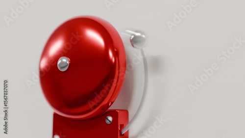red school bell rings for back to school
