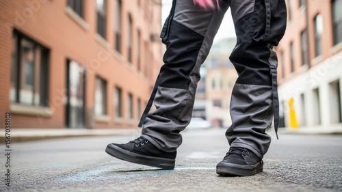 Urban Street Style: Functional Trousers and Sneakers
