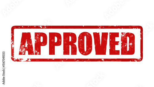 Approved stamp vector design for business documents process and validation form