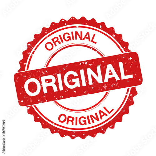 Original stamp vector graphic design element for authenticity and quality seal