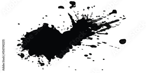 Abstract Black and White Ink Splats Creating a Grunge Effect. Transparent PNG available detailed ink splats Hyperrealistic Highly Detailed Isolated On Transparent Background	