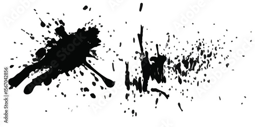 ink blots and splats. detailed ink splats Hyperrealistic Highly Detailed Isolated On Transparent Background	