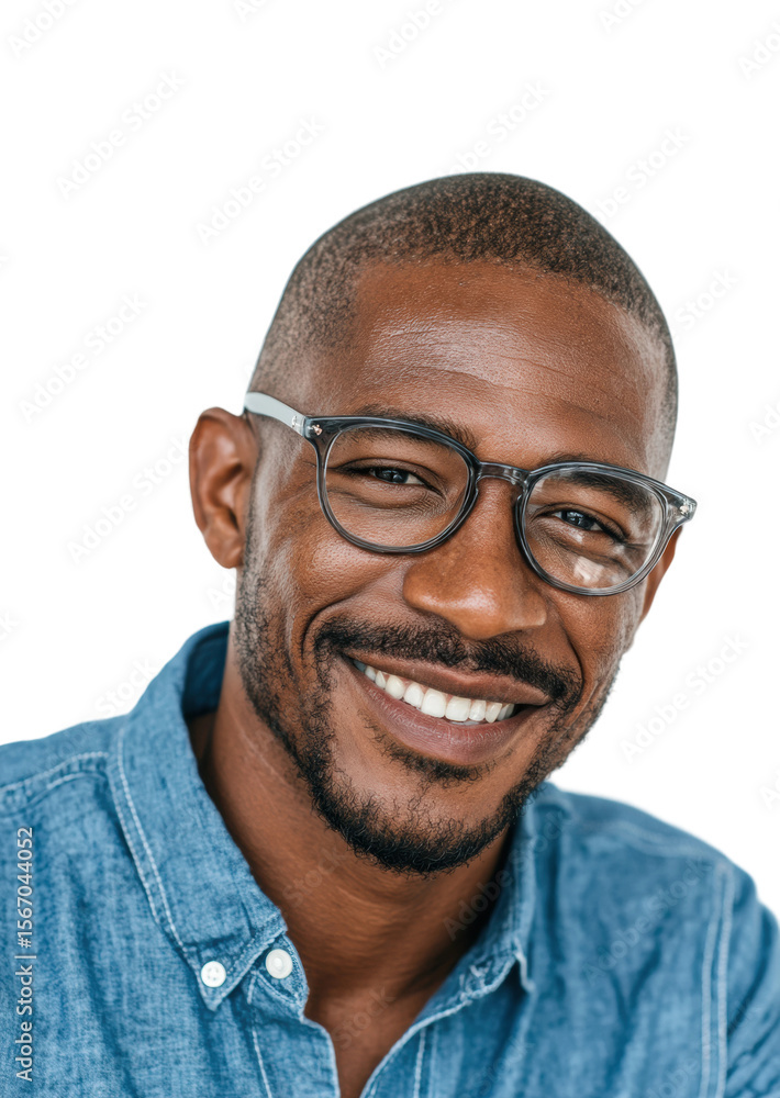 Smiling man portrait bright isolated on transparent background Smiling man portrait bright isolated on transparent background