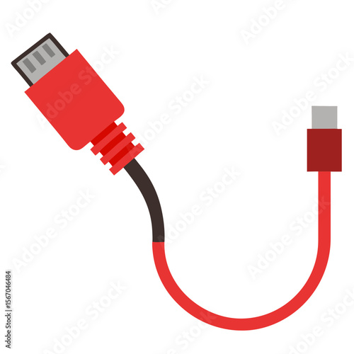 network cable with rj45 connector white background