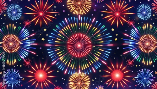 fireworks in the night sky