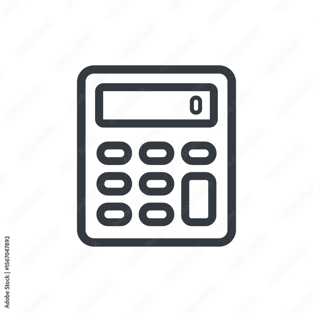 Simple calculator icon with a clean design on a light background
Simple calculator icon with a clean design on a light background