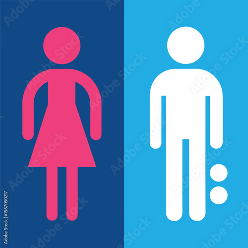 Male and female bathroom sign vector