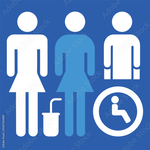Signage for bathroom accessibility and infants