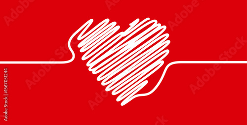 ペン描いたようなハートマーク