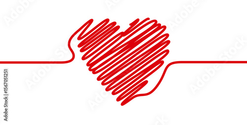 ペン描いたようなハートマーク