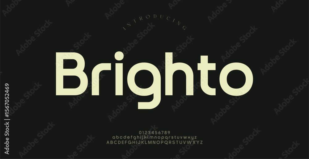 Fototapeta premium Brighto Minimal modern alphabet fonts. Typography minimalist neon urban digital fashion future creative logo font.