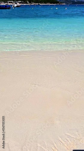 on the coast of the island of Ksamil