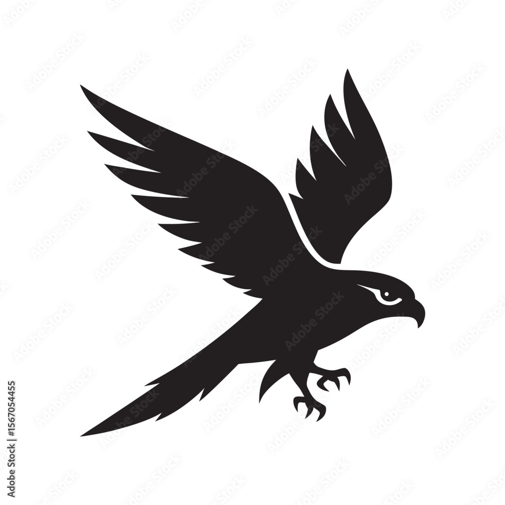 Obraz premium Falcon In Hunting Dive Position