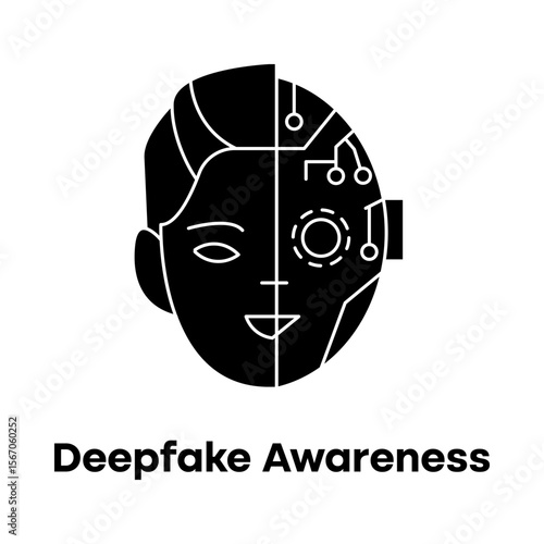 Deepfake Awareness Symbol – AI‑Generated Media Warning