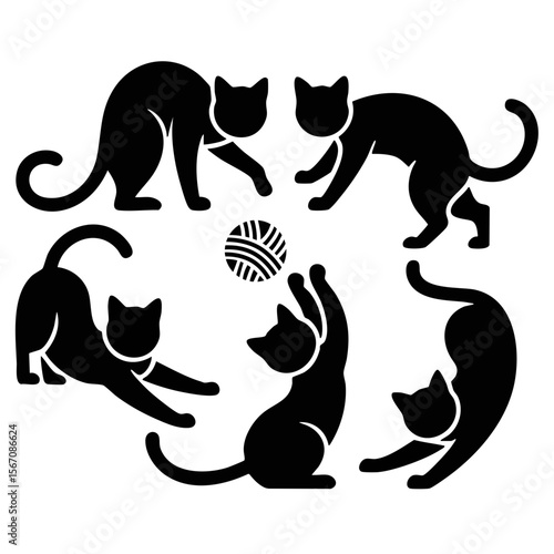 Black Cat Silhouette SVG Bundle – Halloween Cut Files for Cricut