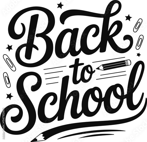 A simple typography of Back To School.