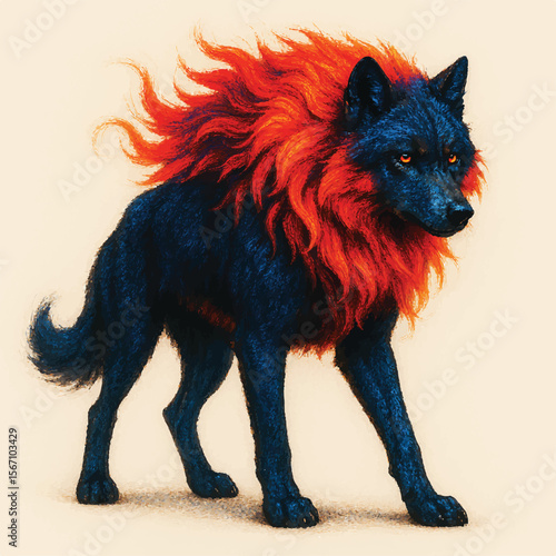 red fox vector illustration