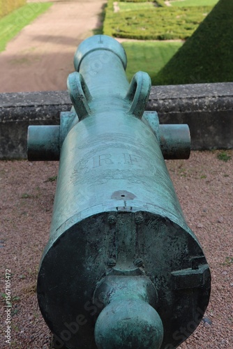 cannon in the park, Le Creusot in France 