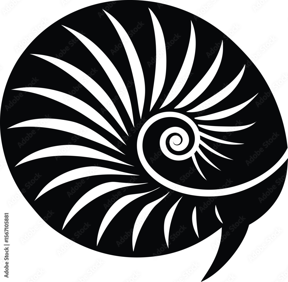 nautilus shell icon silhouette on white background.eps nautilus shell icon silhouette on white background.eps