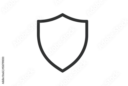 PNG Simple black shield icon on transparent background