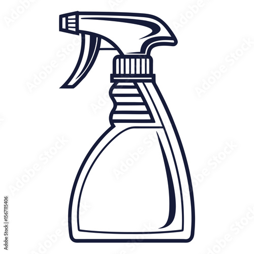 Spray bottle with trigger cleaning liquid