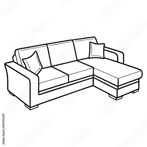 Sectional sofa with throw pillows couch furniture