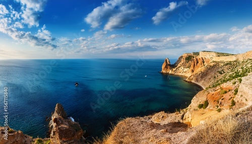 the black sea coast of cape fiolent in the balaklava district of sevastopol crimea