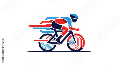 Speed, Innovation, and the Future of Cycling A Dynamic Vector Illustration